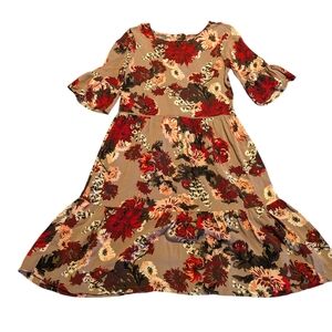 Crazy 8 Floral Dress - Red and Pink, 10